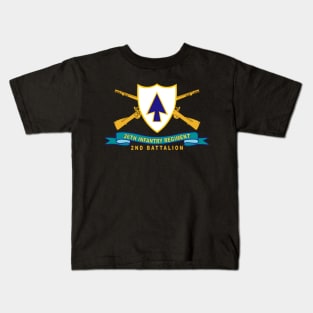 26th Infantry Regiment - DUI w Br - Ribbon - 2nd Bn X 300 Kids T-Shirt